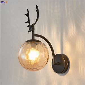 Minimalismo moderno LED Wall Lamp E27 Luminária de Ferro Preto para Home Loft Decor Banheiro Espelho Luz Applique Murale Luminária