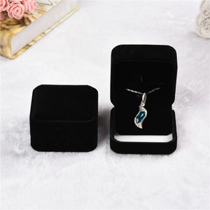 Wholesale velvet necklace gift box resale online - High Quality Square Velvet Jewelry Gift Box Necklace Jewelry Box and Packaging for Necklaces Bangle Jewelry Display Gift Boxes mm