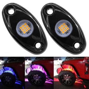 LED Rock Lights 5 Colors 1 Pair For Jeep Atv Suv Offroad Car Truck Yacht Trail Rig Lamp Waterproof Led Neon Light Underbody Glow