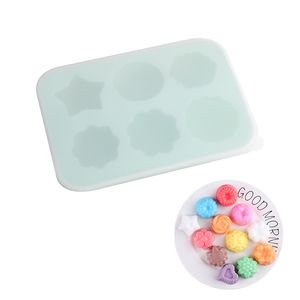 Rose Shaped lce Cube Mould 12 Grids Silicone Chocolate Pudding Molds Flower Grass Ice Cubes Tray Home Kitchen Baking Too BH5079 TYJ