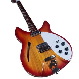 Högkvalitativ 12 String Electric Gitarr, Ricken 381eLectric Guitar, före och efter med flammad Maple Top