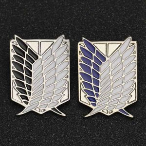 Ataque em Titan Broche Pin Wings da Liberdade Dom Scout Regiment Legião Legião Legião Recon Corp Eren Badge Anime Jóias