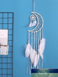 Moon Dreamcatcher Estilo Pendurado Ornamento Da Parede Arte Fotografia Pingente Penas Penas Empréstimos Quarto Decoração Decoração Do Casamento Preço de Fábrica Qualidade