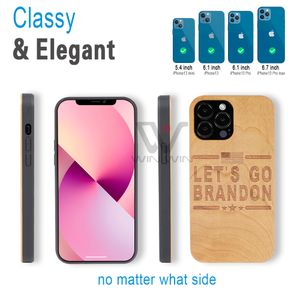 2022 Custodie per telefoni cellulari in legno degradabili a favore dell'ambiente Natura Cover per cellulare con logo personalizzato in legno di ciliegio per Iphone 12 13