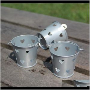 Gift Wrap Event Festive Supplies Home Garden Drop Delivery Hollow Out Pails Heart Mini Tins Wedding Party Tin Bucket Candy Box Chocolate