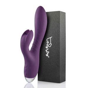 NXY Vibrators Tracy's Dog Clitoris knådar och glidande kaninvibrator för att stimulera g Spot 10-lägen Vattentät kanin Vibrerande Sexleksaker 1118