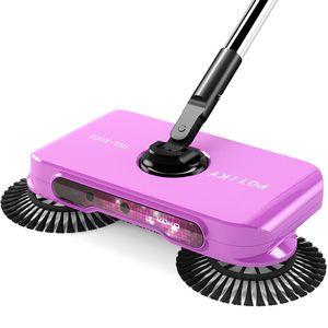 Ręcznie Push Mop Ze Stali Nierdzewnej Dustan Dustpl Uzybiać Maszyna do czyszczenia podłogi Magiczna miotła Sweeper Room Cleaner