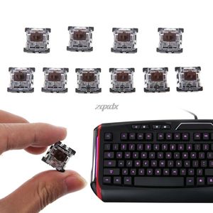 10Pcs 3 Pin KeyCaps Brown Mechanical Keyboard Switch for Cherry MX Keyboard Z09 Drop ship