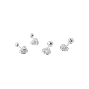 Autentyczne 925 Sterling Silver Geometryczne stadniny Kolczyk Dla Kobiet Dziewczyny Nieregularne 5mm Mini Kolczyki Fine Jewelry