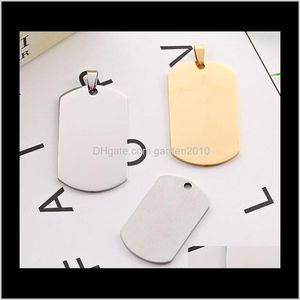 Tagid Card Stainless Steel Black Sliver Gold Necklace For Man Fashion Pet Cat Dog Tags Pendant Tag Iongq 1D7Qw