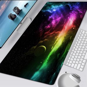 Non-Skid Space Galaxy Mouse Pad Lock Edge MousePads Gaming Mousepad Keyboard Mouse Pad для ноутбука мыши Pads Office Desk Fashion Mat