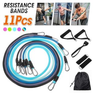 Resistance Bands 11Pcs Fitness Practical Elastic Training Rope For Yoga Pilates Workout Band Pull String Equipments