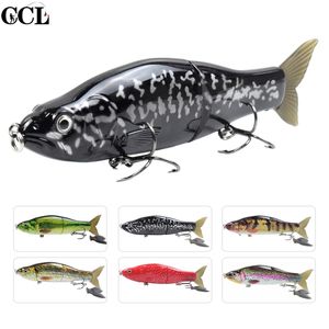 CCLTBA 6.5inch 56g Wobbler Jointed Fishing Lures Hard Glide Bait Soft Tail Float Slide Swimbait Bass Tackle 220107