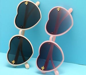 Heart Kids Sunglasses Children Retro Cute Cartoon Bee Pink Sun Glasses Frame Girls Boys Baby Eyeglass