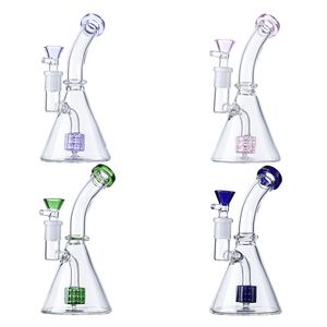 6 tums bubblerolja Dab Rigs 5mm tjocka bägare Bongs Hookahs Duschhuvud PERC Glas Vattenrör med skål 14mm kvinnlig led