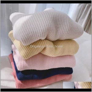 Clothing Baby Maternity Drop Delivery 2021 Solid Color Baby Girls Soft Wool Knitted Sweater For Childrens Tops Clothes Kids Cashmere Pullover