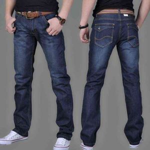Ny sommar män säckiga byxor klassiska raka jeans elastiska män sträcka passform tunna jeans affärer casual denim byxor plus storlek g0104