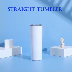 20oz Sublimacja Pusty Skinny Tumbler DIY Stożkowy Ze Stali Nierdzewnej Kubek Double Wall Car Cups Kubek Piwa Kubek