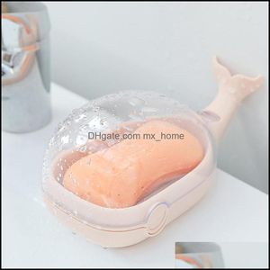 Aessories Bath Home Gardencartoon Animal Soap Box Vassoio Sponge Shower Bagno Rack di stoccaggio portatile per cucina Smr88 Piatti Drop Delivery