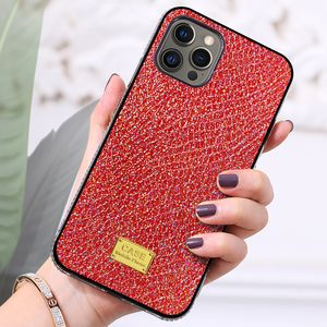 Luksusowy Bling Bling Snake Skin Case Crystal Gradient Star Gems Diamond Zderzak 2 w 1 TPU PC na wstrząsy Osłona dla iPhone 13 12 Mini 11 Pro Xr XS Max X 8 7 6 SE2