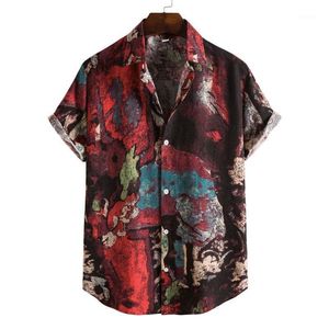 Męskie koszule Casual Top Selling Product w Letnia koszula Drukowanie z krótkim rękawem Lapel
