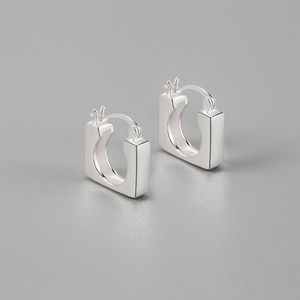 Stud Korea 925 Sterling Silver Thick Square Prismatic Earrings Ins ins
