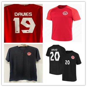 Wholesale black xxl football jersey for sale - Group buy 2021 Canada soccer Jerseys Home Red Away black DAVIES DAVID LARIN CAVALLINI LARYEA MILLAR HOILETT Men football shirt size S XXL