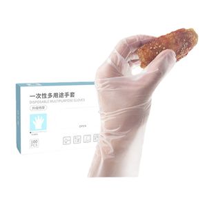 Multi-Purpose TPE-handschoenen Poeder Transparant Dikte Food Grade Disposable Handschoenen