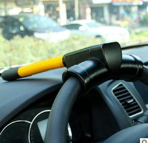 1x T - Kilit T - Şekilli Kilit Direksiyon Simidi Kilitli Araç Direksiyon Arabası Tekerlek Anti -Car Hırsızlık Tüm Arabalar İçin Uygun