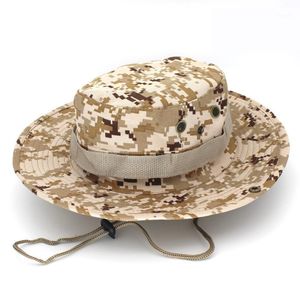 Chapéus ao ar livre Desert Hat Hat Tático Sniper Camuflage Bucket Nepalês Cap Army Panamá Safari