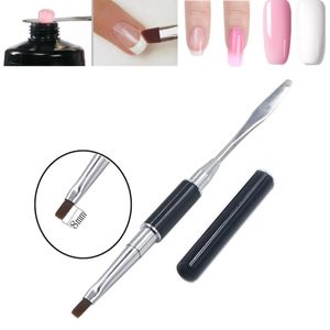 UV Poly Gel Nail Escova Dual-End Forma Forma Ferramenta Polonês - 04 #