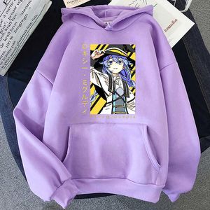 2021 Fashion Anime Mushoku Tensei Isekai Ittara Honki Dasu Hoodies Harajuku Cartoon Kawaii Migurdia Roxy Winter Sweatshirt men G1019