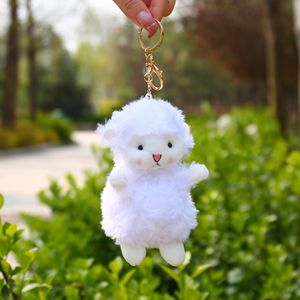 Sheep Plush Keychain pendants creative cute car key chain lovers cartoon bag Pendant stuffed dolls Kids Toys Baby Birthday Gift For Children