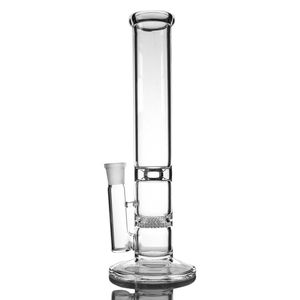 Hookahs 13.6 Inches Glass Water Bongs Design Honeycomb Percolator Bong Ice-Catches Pipes with 19mm Bowl