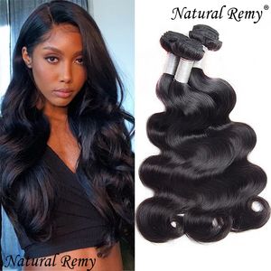Body Wave 11A 100% Brazilian Human Hair 3 Bundles Natural Color 8-30inch