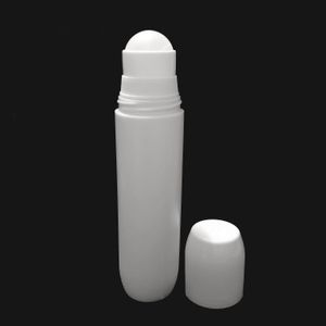 100ml White Plastic Roller Bottles, Deodorant Bottles, 3.4Oz White Empty Refillable Roll On Bottles for Essential Oils Perfume Cosmetics