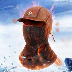 Zima Wiatroszczelna Cap Fleece Balaclava maska ​​z kapturem maska ​​szyja podgrzewacza krycia kaptur kation spontaniczny snowboardowy wiatr pro caps maski