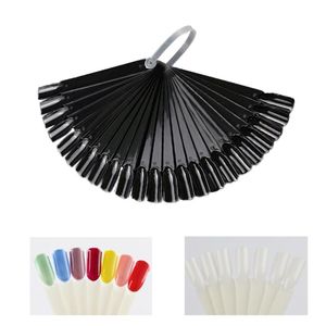 Wholesale nail sample display for sale - Group buy Nail Art Kits Fan Shape Polish Color Card Practice Sample False Tips Display