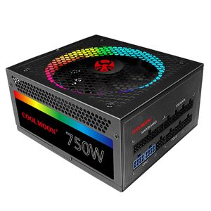 [EU-kontakt] COOLMOON PC Fullmodig strömförsörjning 750W 100-240V ATX ​​RGB 14CM Smart Temperature Control Fan 80 Plus Gold Gaming Computer