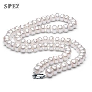 Spez Real Necklaces Branco Natural Freshwater Pearl Gargantilha Colar Para As Mulheres Jóias Moda Presente