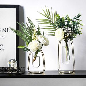 Nordic Decoration Home Terrarium Glass Containers Flower Vase Glass Vase Transparent Vases for Flowers Living Room Decoration 210623