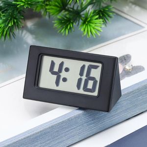 Relógios de mesa Mini LCD Digital Dashboard Relógio Eletrônico Home Office Desktop Alarm Silent Student Gifts
