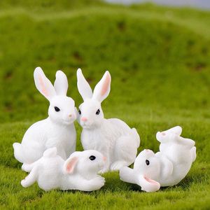 Dekorative Objekte Figuren 4 Stück Ostern Mini Fee Garten Tiere Ornamente für Blumentopf Kuchen Topper Home Automobil Dekoration