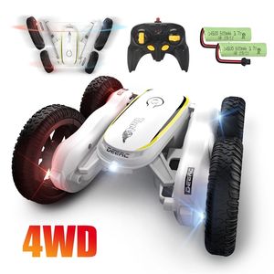 DEERC 4X4 RC Sürüklenme Araba 4WD Off Road Yüksek Hızlı Paletli Dublör Oyuncaklar Buggy 360 Dönen Flips Araçlar 220315