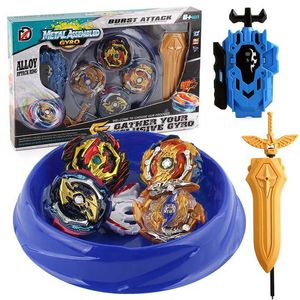 Burst B-115 B-117 B-127 B-129 Giroscópio com lançador B-139 B-142 B-144 B-145 Spinning Top Metal Fusion Battle Brinquedos para crianças X0528