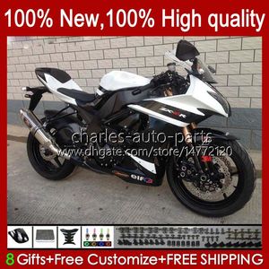 Kawasaki Ninja ZX1000C için Motosiklet Bodys ZX-10R ZX 10R 10 Beyaz Blk Yeni R 1000 CC 08-10 Karoser 56NO.23 ZX10 1000CC ZX10R 08 09 10 ZX1000 2008 2009 2010 PERSERING SICK