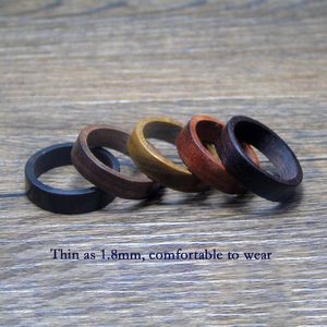 Cluster Rings 2021 Ethnic Natural Wood For Women Sandalwood Ring Pagan Retro Pull Finger Mens Ebony Wholesale Jewelry Gifts