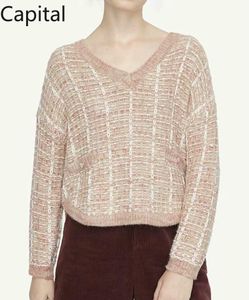Women s Sweaters V hals Knit Bottoming Thin Fashion Western Heart Slim Sweater Blusas de Moda Zakken Geometrische Suiner Mujer Invierno