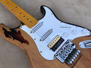 Nova Chegada de Alta Qualidade Preta Relíquia Guitarra Elétrica, Corpo Aldador e Pescoço Maple, Relíquias Culturas Handmade