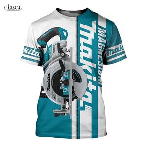 Cloocl est ferramentas 3D impressão homens camiseta harajuku verão manga curta rua casual unisex t-shirt tops cair 210706